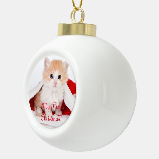 Kat Ornament mijn eerste kerst (Rechts)