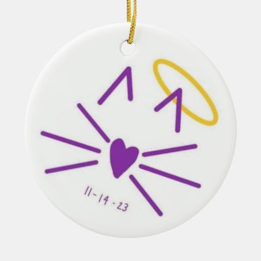 Kat ornament ter nagedachtenis van JDW (Voorkant)