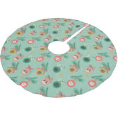 Kat Ornamenten op boompatroon Kerstboom Rok (Gekanteld)