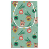 Kat Ornamenten op boompatroon Klein Cadeauzakje (Achterkant)