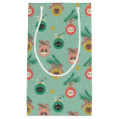 Kat Ornamenten op boompatroon Klein Cadeauzakje (Voorkant)