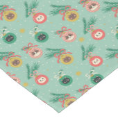 Kat Ornamenten op boompatroon Korte Tafelloper (Hoek)