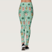 Kat Ornamenten op boompatroon Leggings (Achterkant)