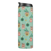 Kat Ornamenten op boompatroon Thermosbeker (Geroteerd rechts)