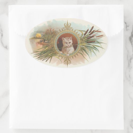 kat ovale sticker (Tas)