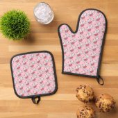 Kat Oven Mitt & Pot Holder Set (Top down)