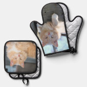 Kat Ovenwant & Pannenlap Set (Voorkant / Achterkant)