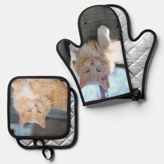 Kat Ovenwant & Pannenlap Set (Voorkant / Achterkant)