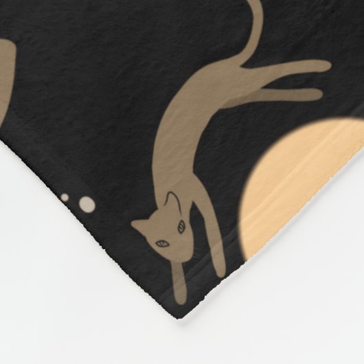 Kat over de maan Fleece Blanket (Hoek)