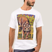 Kat over Fence, Louis Wain T-shirt (Voorkant)