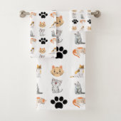 Kat overal in druk bad handdoek (Insitu)