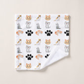 Kat overal in druk bad handdoek (Wasdoekje)