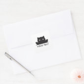 KAT OVERGESCHREVEN VIERKANTE STICKER (Envelop)
