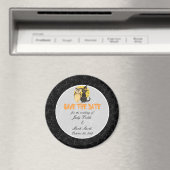 Kat & Owl Halloween Wedding sparen de Datum Magnet (Insitu (Vaatwasser))