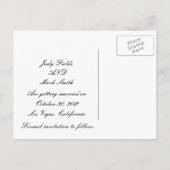 Kat & Owl Halloween Wedding sparen het Briefkaart  (Achterkant)