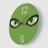 Kat-oyes wandklok (Hoek)