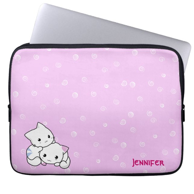 Kat-paar laptophoes laptop sleeve (Voorkant)