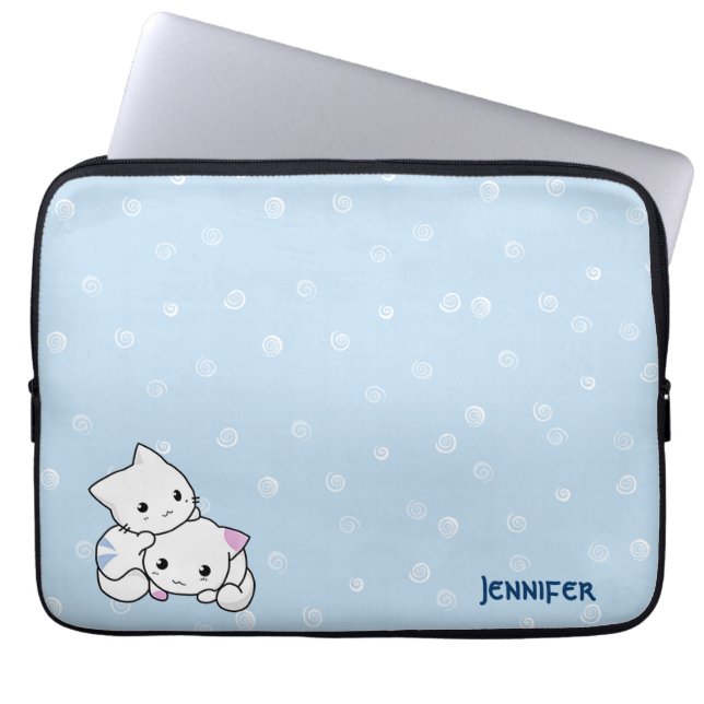 Kat-paar laptophoes laptop sleeve (Voorkant)