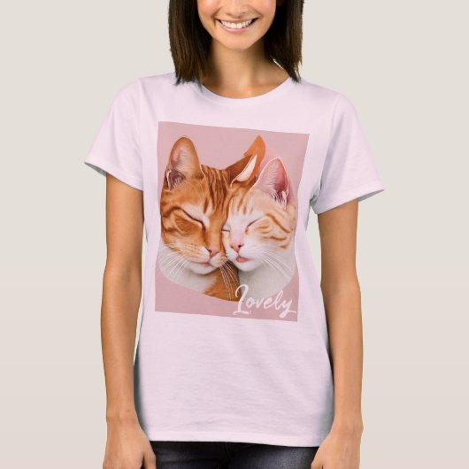 "Kat Paar Liefde T-shirt" T-shirt (Voorkant)