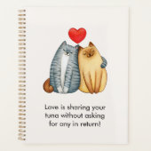 Kat Paar Liefhebbers Schattige Funny Happy Valenti Planner (Voorkant)
