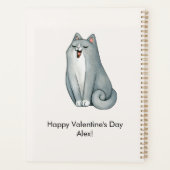 Kat Paar Liefhebbers Schattige Funny Happy Valenti Planner (Achterkant)