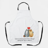 Kat Paar Liefhebbers Schattige Funny Happy Valenti Schort (Voorkant)