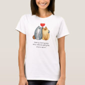 Kat Paar Liefhebbers Schattige Funny Happy Valenti T-shirt (Voorkant)
