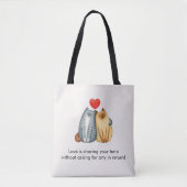 Kat Paar Liefhebbers Schattige Funny Happy Valenti Tote Bag (Voorkant)