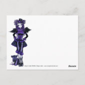 Kat Paarse geit met Victoriaans Briefkaart (Achterkant)