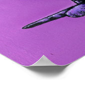 Kat Paarse Gothic Victoriaans Angel Poster (Hoek)