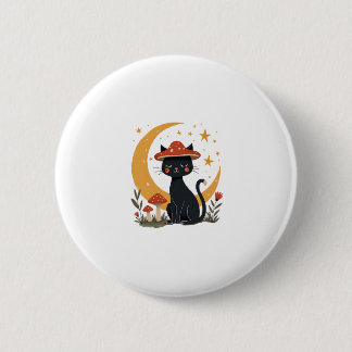 Kat Paddenstoel Hoed Cottagecore Kitten Kitty Vrou Ronde Button 5,7 Cm
