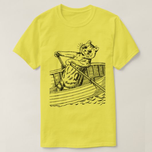 Kat paddling de boot, Louis Wain T-shirt (Design voorkant)