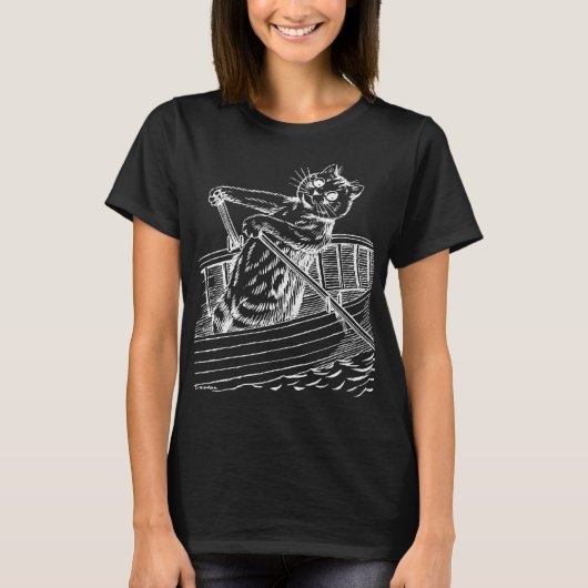 Kat paddling de boot, Louis Wain T-shirt (Voorkant)