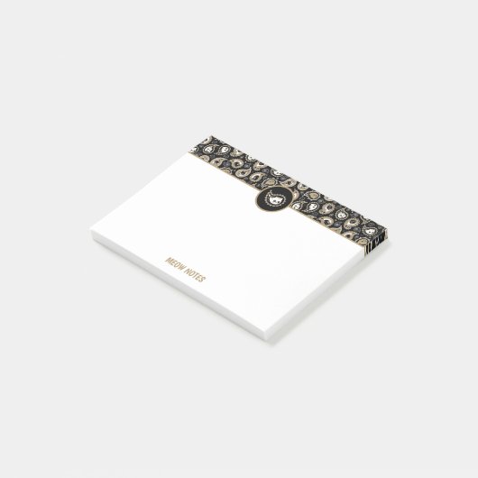 Kat Paisley Post-it® Notes (Schuin)