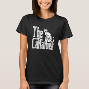 Kat pap de Catfather White Polygon Cat Father Kit T-shirt
