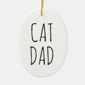 "Kat Pap" Eenvoudige moderne boerderij Keramisch Ornament (Voorkant)