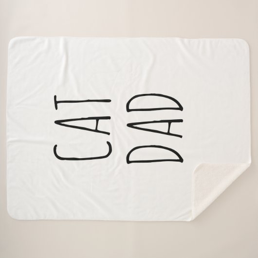 "Kat Pap" Eenvoudige moderne boerderij Sherpa Deken (Voorkant (horizontaal))