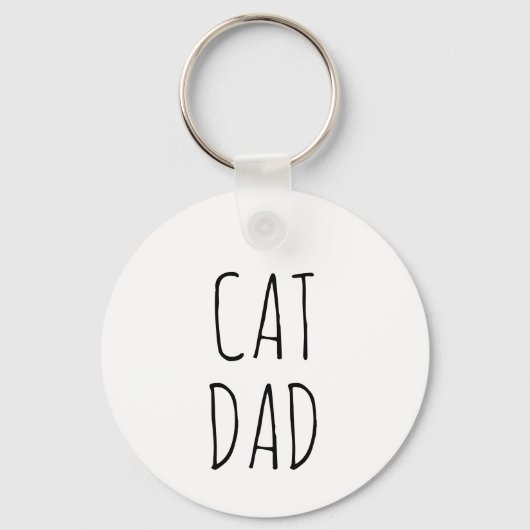 "Kat Pap" Eenvoudige moderne boerderij Sleutelhanger (Voorkant)