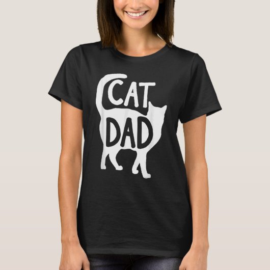 Kat Pap Kitten Vaderdag Voor Papa T-shirt (Voorkant)