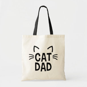 Kat pap met oorlogen en whiskers tote bag