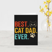 Kat Pap Ooit  Voor Retro Vaders Dag Geboorte Kaart (Gele Bloem)