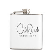 Kat Pap Sinds 20XX Modern Eenvoudig Speels Plezier Heupfles (Voorkant)