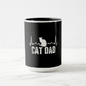 Kat pap voor vaders dag | Cat Retro-product Mok (Midden)