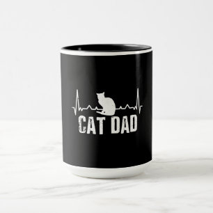 Kat pap voor vaders dag   Cat Retro-product Mok