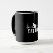 Kat pap voor vaders dag | Cat Retro-product Mok (Voorkant links)