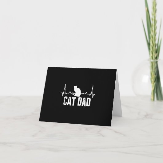 Kat pap voor vaders dag | Kat-retro-product Kaart (Voorkant)