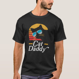 Kat Papa 80s Stijl Kat Retro Zonnebrillen D T-shirt