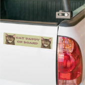 Kat papa aan boord bumpersticker (Op Truck)