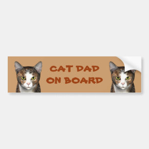 Kat papa aan boord bumpersticker