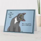 Kat Papa Adoptie Vaderdag Kaart (Voorkant)